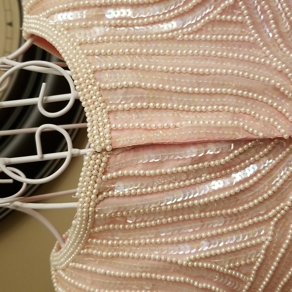 Stunning Vintage Gatsby Silk Sequined Dress - Picture 8 of 11